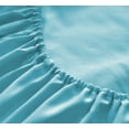 thumbnail image 4 of Mutlu Home Goods Rayon Made From Bamboo Sheets Set, Queen Aqua Sheets -Deep Pockets-Available in Queen,King,Full,California King,Twin,Twin XL-Wrinkle Free-Ultrasoft-4 Pieces, Queen Size, Aqua, 4 of 5