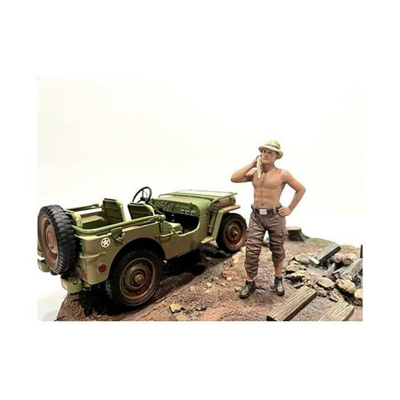 AMERICAN DIORAMA 1/18 - FIGURINES Mechanic Crew 4x4 Offroad Camel Trophy I