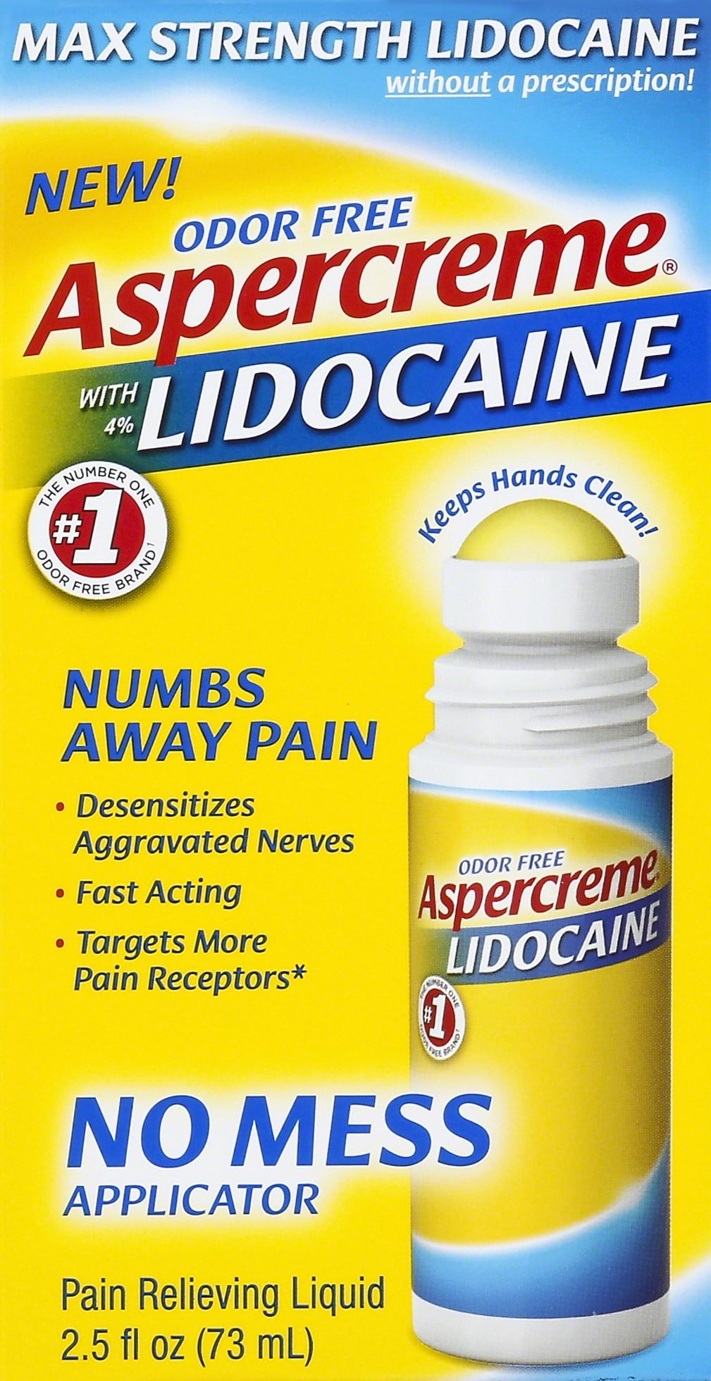 Aspercreme With Lidocaine For Sciatica Aspercreme with Lidocaine No Mess 2.5 fl oz - Walmart.com