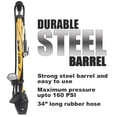 thumbnail image 4 of BV Bike Floor Pump with Gauge, Bicycle Ergonomic Tire Air Inflator with Twin Valve Head, 160 psi High Pressure, Compatible with Presta and Schrader, Ball Needles Included, 4 of 6