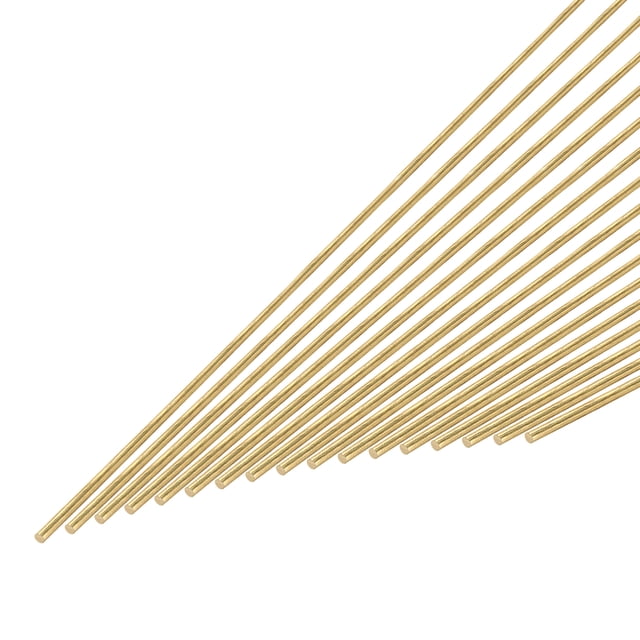 2.5mm x 305mm Brass Round Rod, Metal Solid Shaft Rods Lathe Bar 20pcs
