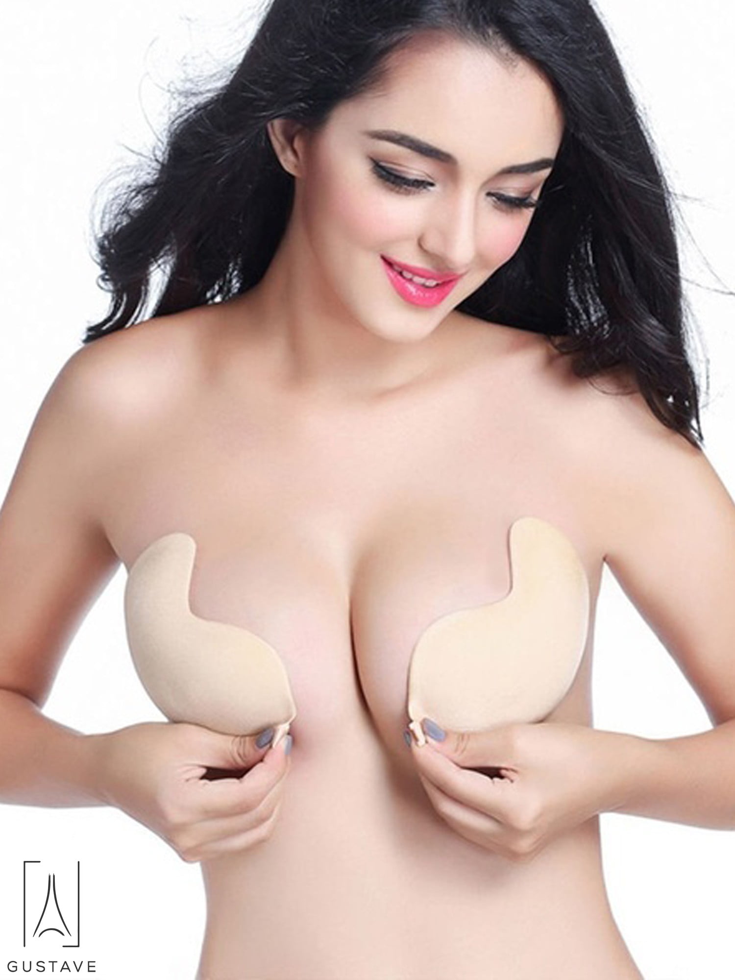 Natural Busty Boobs Teen - GustaveDesign Women Push Up Strapless Invisible Bra Backless Adhesive Sexy  Seamless Bra Breast Life Nipple Cover \
