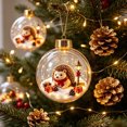 thumbnail image 4 of Light Up Animal Christmas Ball Ornament for Tree Decor, Glowing Christmas Balls Ornament with Mini Porcupine & LED Warm Lights, Clear Winter Scene Balls for Mantel Window, Holiday Keepsake, 4 of 6