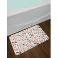thumbnail image 2 of Birthday Bath Mat, Dotted Spirals Stars Hearts Musical Notes Surprise Present Boxes Pattern Smiling, Non-Slip Plush Mat Bathroom Kitchen Laundry Room Decor, 29.5 X 17.5 Inches, Multicolor, Ambesonne, 2 of 2