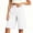 White, variant on Knee Length Shorts for Women Plus Size High Waist Stretchy Shorts Solid Chino Shorts with Pockets Dressy Clothes