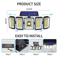 thumbnail image 2 of Lámpara Solar Para Exterior Recargable Luz Solar 300 Leds, 2 of 5