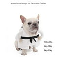thumbnail image 4 of Karate Pet With Authentic Traditional Design, Black Trim, Belt Tie, And Two-Legged Pant Style, Perfect For Parties, Events, Karate Dojo Visits, Or Funny, 4 of 8