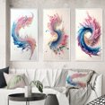 thumbnail image 1 of Designart "Swirling Multicolored Paint II" Modern Framed Wall Art Set Of 3 - Pink Abstract Spirals Frame Gallery Set For Office Decor, 1 of 6