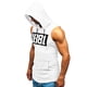 thumbnail image 3 of Men Fitness Muscle Print Sleeveless Hooded Bodybuilding Pocket Tight-drying Tops 2XL, 3 of 5