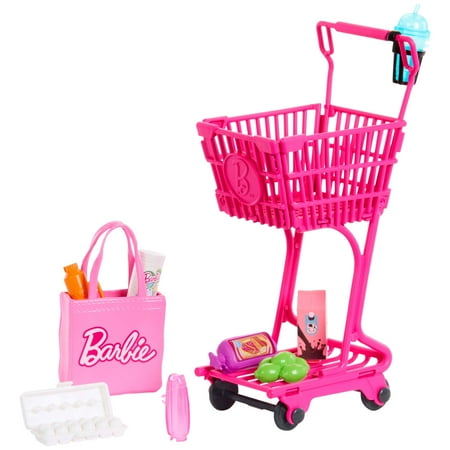 Barbie World Grocery Shopping Toy Set with 11 Doll Accessories [Walmart Exclusive]