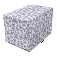 thumbnail image 1 of Butterfly Dog Crate Cover, Continuous Pattern of Monotone Abstract Winged Delicate Animal, Easy to Use Pet Kennel Cover Small Dogs Puppies Kittens, 7 Sizes, Lavender Blue and Dark Grey, by Ambesonne, 1 of 6