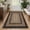 Black Brown, variant on HOMERRY Washable Throw Rug for Living Room 6' x 9' Braided Print Modern Bordered Soft Non-Slip Indoor Carpet, Brown