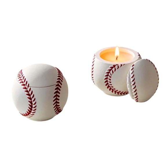 Porte-bougie de Baseball en Silicone et Figurine Décorative de Rangement pour une Maison Unique
