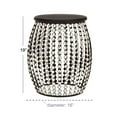 thumbnail image 4 of DecMode 16" x 19" Black Metal Open Frame Accent Table with Crystal Embellishments, 1-Piece, 4 of 12