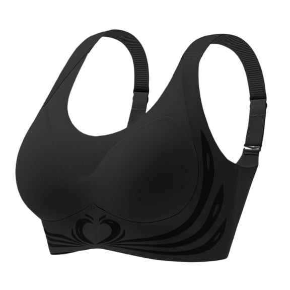 Powerful Push up Seamless Bra Caralush Wmstylist Lushfitting Wireless Bra No Underwire Full Coverage Support Anti Sagging Bra Black 44