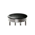 thumbnail image 2 of The Furniture King Bar Stool 29" Tall Chrome Finish Soda Fountain Stool Featuring a Black Glitter Vinyl Swivel Seat Cushion, 2 of 2
