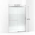 thumbnail image 2 of Kohler 707614-8G81-BL 75.5 x 53.62 in. Elate Sliding Shower Door with 0.31 in. Thick Heavy Crystal Clear Glass & Privacy Band - Matte Black, 2 of 7