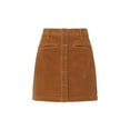 thumbnail image 4 of 7 For All Mankind Women's Button-Front Corduroy Mini Skirt - Penny - Size 30 (8-10), 4 of 6