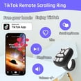 thumbnail image 2 of Anillo de desplazamiento para TikTok, control remoto inalámbrico para iPhone/Android, navegación manos libres, 8 botones, batería 30 días, blanco, 2 of 8