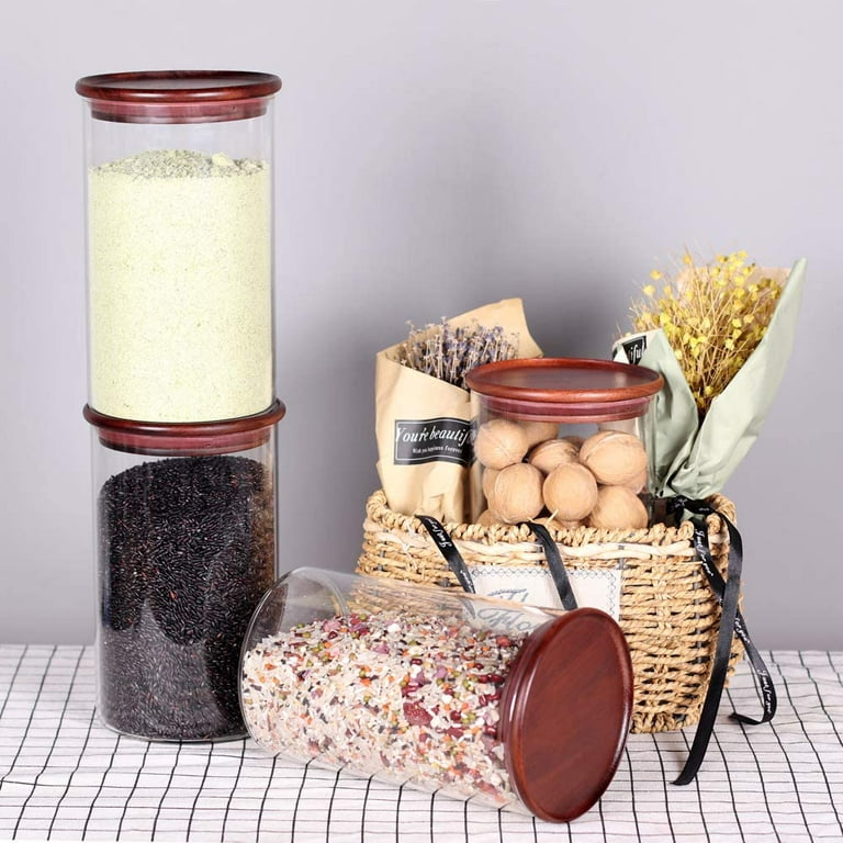 Large Glass Jar Food Storage Container with Airtight Lid Cookie