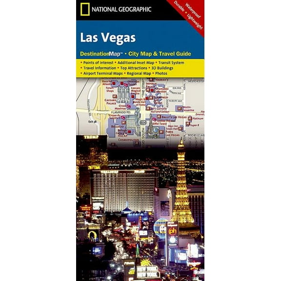 National Geographic Destination City Map Las Vegas Map, (Paperback)