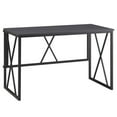 thumbnail image 1 of Pemberly Row Bureau Pliable en X - Chevrons Gris/noir Mat, 1 of 12