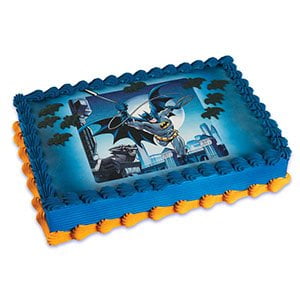 Batman Edible Birthday Cake Topper Walmart Com