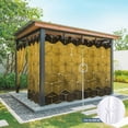 thumbnail image 4 of 1 Panel Outdoor Curtains for Patio Waterproof 54"x84", Yellow Geometric Weatherproof Privacy Outsides Curtains, Modern Abstract Art Ombre Grommet Thermal Drapes for Cabana Porch Pergola, 4 of 8