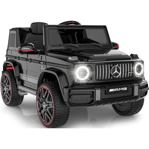 East doll 12V Power Ride on Toys for Toddlers, Kid Electric Car, G63 G Wagon Licensed Mercedes-Benz with Remote Controls, Aged 3-5Y,Black