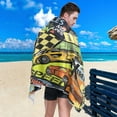thumbnail image 4 of Coolnut Abstract Sport Cars Diveblues Beach Towel Microfiber - Oversized Travel Towels - Lightweight Compact Beach Accessories - for Swimming, Camping, Holiday, Quick Dry Washcloth Gift, 4 of 7