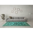thumbnail image 3 of Ahgly Company Indoor Rectangle Oriental Turquoise Blue Industrial Area Rugs, 8' x 10', 3 of 4