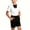 Black, variant on 3 Piece Suit Sets for Old Boys, Short Sleeve Collared Shirt with Shorts and Bow Tie Set, Boys Preppy Style Outfits