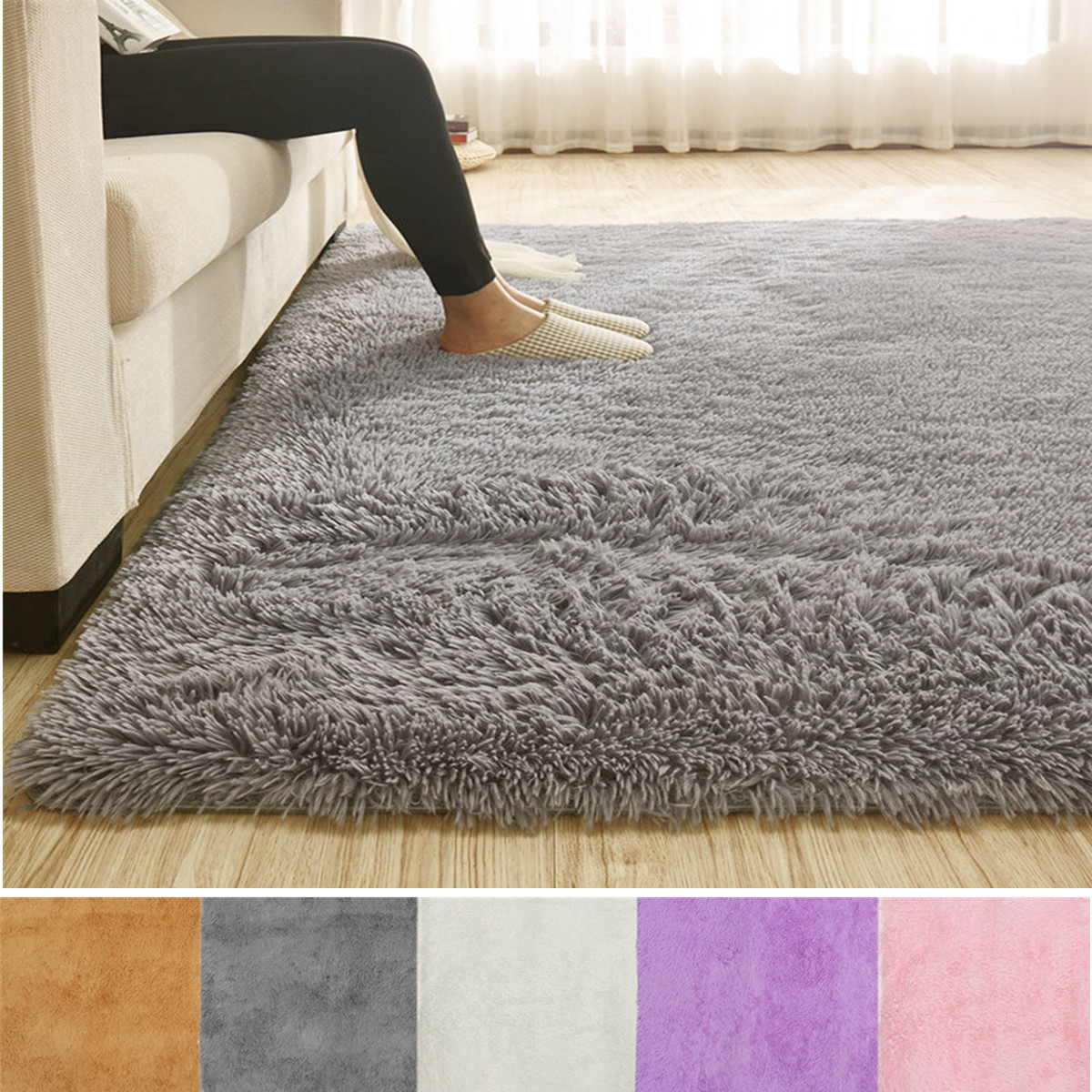 Soft Fluffy Shag Area Rug Walmart Com