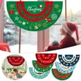 thumbnail image 6 of Fridja Christmas Flag for Outside Fan Shaped Christmas Garden Flag Christmas Santa Claus Hanging Flag Semicircle Banner, 6 of 6
