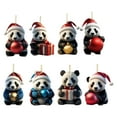 thumbnail image 6 of Luoshdecor Panda Ornament 2025 for Christmas Tree,Acrylic Cute Pandas Santa Hat Christmas Hanging Decoration for Christmas Tree Indoor Home Decor, 6 of 7