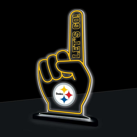 Pittsburgh Steelers 10" LED Tabletop Foam Finger Desklite Sign