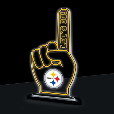 Pittsburgh Steelers 10 LED Tabletop Foam Finger Desklite Sign