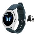 thumbnail image 1 of Y10 Pulsera inteligente con pantalla redonda impermeable Pulsera deportiva con comunicación Bluetooth (verde plateado), 1 of 14