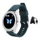 thumbnail image 1 of Y10 Pulsera inteligente con pantalla redonda impermeable Pulsera deportiva con comunicación Bluetooth (verde plateado), 1 of 5