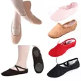 thumbnail image 4 of Zapatos de punta de Ballet de lona para niños, zapatillas de baile de gimnasia para niños, zapatos de moda para bebés, 4 colores, gran oferta, 4 of 5