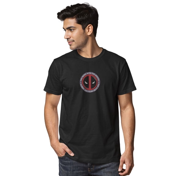 Mens Marvel: Deadpool Hello I'm the Merc with a Mouth Logo T Shirt