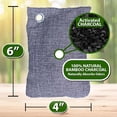 thumbnail image 2 of 100g bamboo charcoal bags (10 pack) - activated carbon deodorant - for home, car, closet, shoe odors reusable deodorant bags - absorbs odors and moisture - organic sustainable room air freshener, 2 of 4