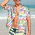 thumbnail image 5 of Picia Cute Unicorn Gentle Cotton Regular Fit Short Sleeve Casual Hawaiian Shirt for Men-Small, 5 of 9