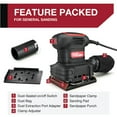 Hyper Tough 2 Amp Corded 1/4 Sheet Palm Sander with Dust Bag, Vacuum