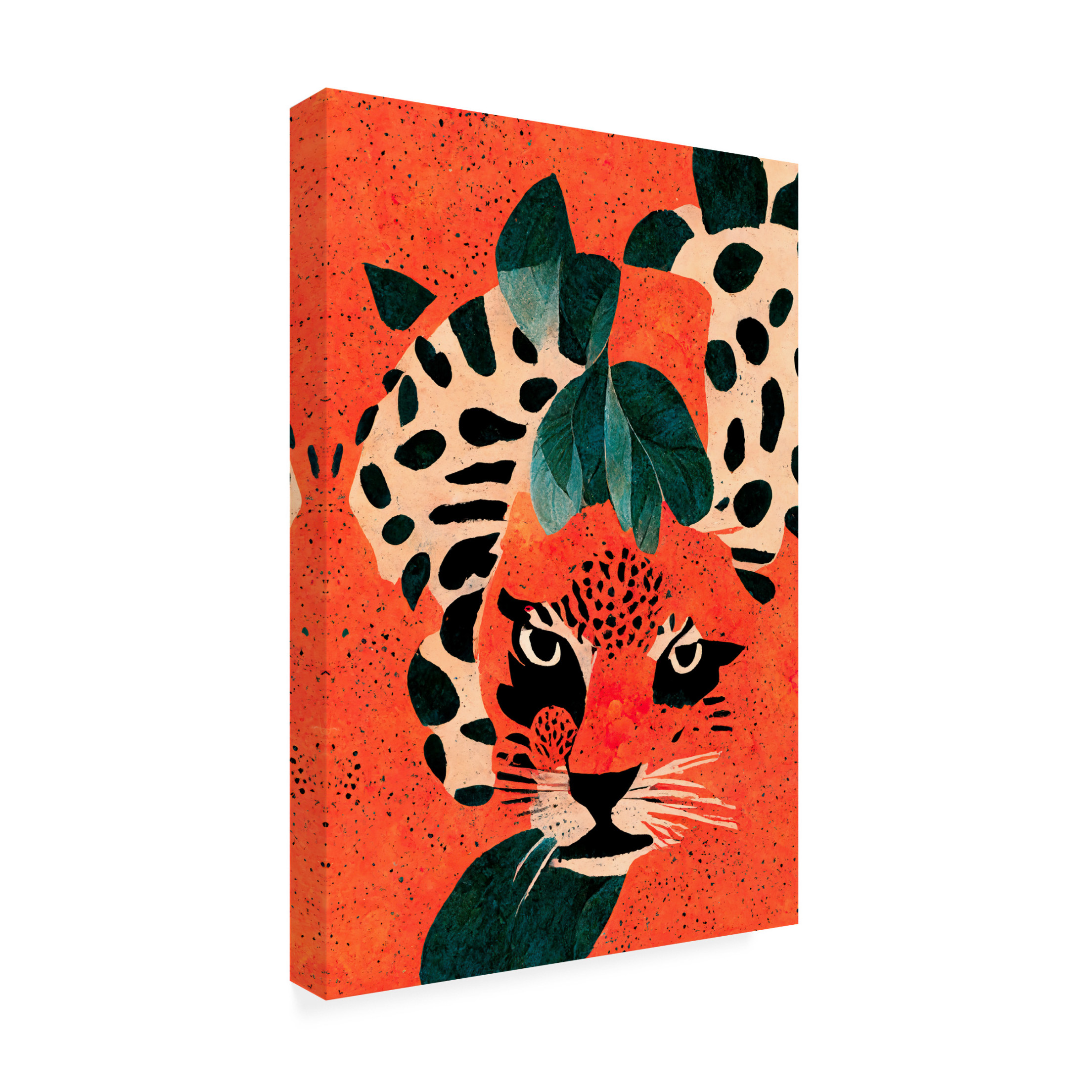 Canvas Wall Art - Treechild 'Hiding Leo' Wall Art for Living Room, Bedroom, or Office D?cor by Trademark Fine Art - 12 x 19 Inches