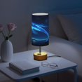 thumbnail image 6 of Touch Control Table Lamp with LED Bulb Bedside Lamp for Bedroom Living Room Glowing Blue Creature, 6 of 8