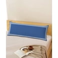 thumbnail image 2 of Blue Geometric Body Pillow Cover 20x54, White Greek Key Design Abstract Modern Art Decorative Pillowcase with Zipper, Microfiber Pillow Protector, Soft Breathable Long Lumbar Pillowcases for Women, 2 of 9