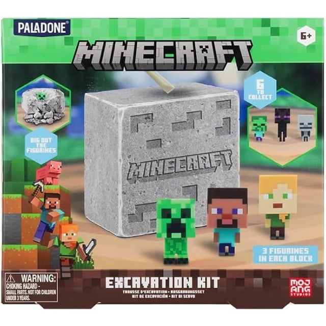 Kit de excavación Paladone para niños con licencia oficial de Minecraft