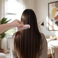 thumbnail image 4 of Unique Bargains 1 Pc Durable Marble Hair Comb Pink White Acetate Sheet, 4 of 5