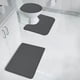 thumbnail image 5 of Juego de 3 alfombrillas de baño | Alfombras absorbentes y antideslizantes de poliéster | Modernas fundas para alfombras de baño en gris oscuro, caqui y verde | Alfombrillas de secado rápido para, 5 of 5